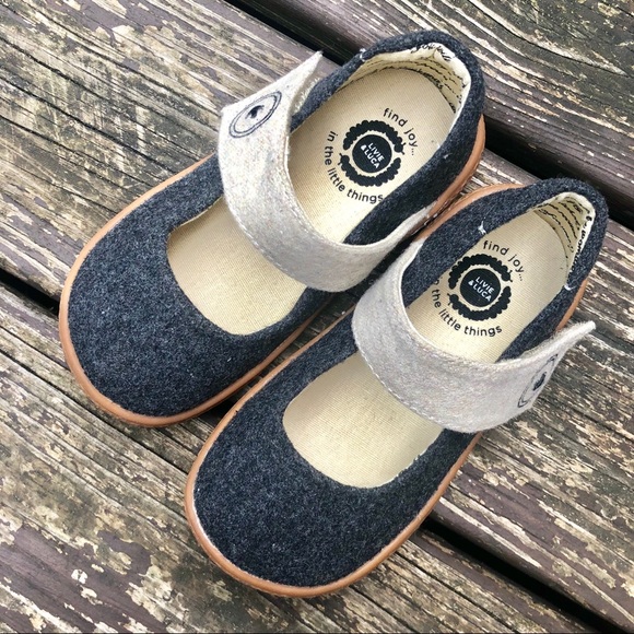 Livie & Luca Other - NWOT Livie & Luca Charcoal Wool Felt Mary Janes